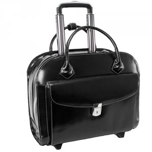 Mcklein 96145A Usa Granville Black   Wheeled Ladies Laptop Case