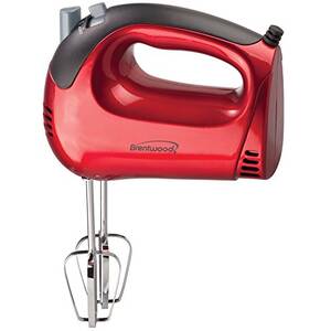 Brentwood HM-46 5-speed Hand Mixer In Red