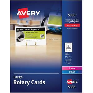 Avery 072782053864 Avery  5386 3x5-inch Large Rotary Refill Card - 150