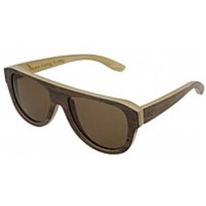 Hf SPEZIA Premium Eco Unisex Oversized Sapele Wood Flat Top Sunglasses