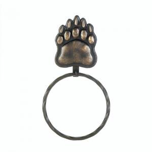 Accent 10017727 Iron Bear Paw Towel Ring