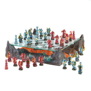 Dragon 15191 Fire River Dragon Chess Set 100