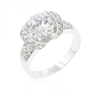Icon J9652 Tension Set Cubic Zirconia Engagement Ring (size: 08) R0833