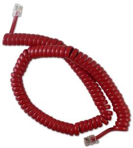 Cablesys 1200RD Telephone Handset Cord With Cherry Red Cable With 1.5 