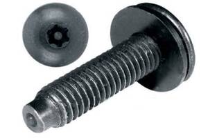 Middle HTX 50 Pieces  Black Star Post Rack Screws With Washers  10-32