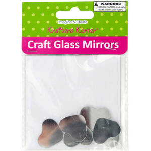Krafters AC022 Small Heart Shape Craft Glass Mirrors
