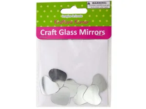 Krafters AC023 Mini Heart Shape Craft Glass Mirrors