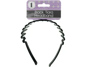 Bulk BI869 Black Tiara Headband