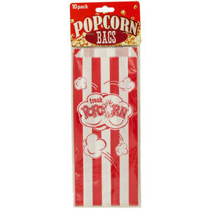 Bulk GT032 Striped Paper Popcorn Bags