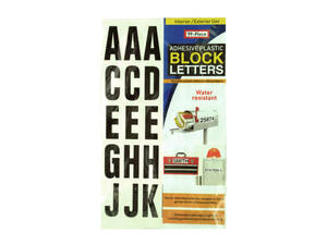 Bulk MA105 Adhesive Plastic Block Letters