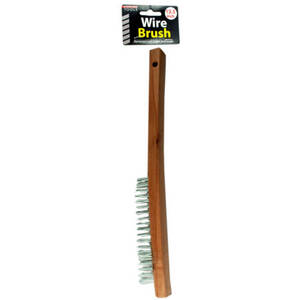 Bulk MT762 13.5quot; Wire Brush Wwood Handle