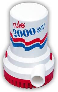 Rule 10-6UL 2000 Gph Non-automatic Bilge Pump W6' Leads