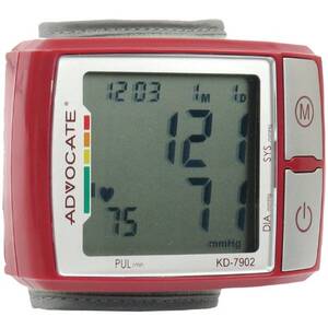 Advocate KD-7902 (r) Kd-7902 Wrist Blood Pressure Monitor With Color I