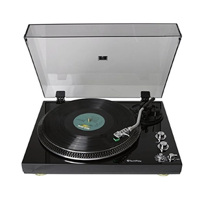 Techplay TCP-4530-BLK Analog Turntable With Built-in Phono Pre-amplifi