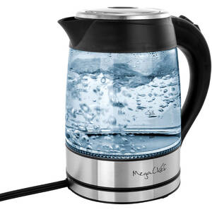 Megachef MGKTL-1752 1.8lt. Glass Body And Stainless Steel Electric Tea