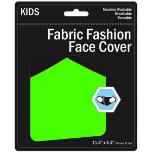 Bulk MO186 Kids Neon Colored Washable Face Masks 3 Asst