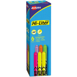 Avery AVE 23591 Averyreg; Pen-style Fluorescent Highlighters - Chisel 