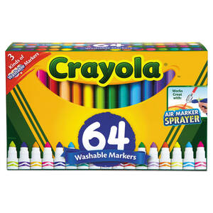Crayola CYO 588180 Washable Markers - Conical Marker Point Stylegel-ba