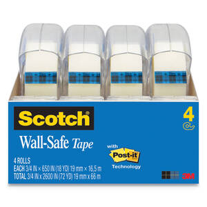 3m MMM 813S6 Scotch Scotch Wall-safe Tape - 22.22 Yd Length X 0.75 Wid