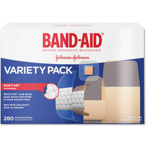 Johnson JOJ 4711 Band-aid Variety Pack Adhesive Bandages - 280box - Wh