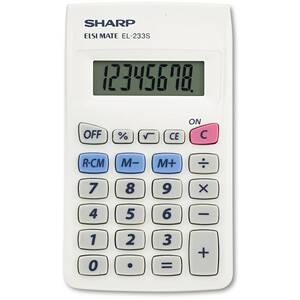 Sharp EL233SB Calculators El-233sb 8-digit Pocket Calculator - Auto Po
