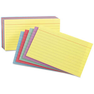 Tops OXF 7420BLU Oxford Colored Blank Index Cards - 100 Sheets - Plain