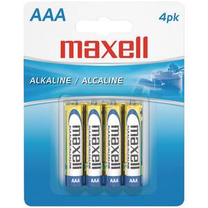 Maxell 723865 (r)  - Lr034bp Alkaline Batteries (aaa; 4 Pk; Carded)