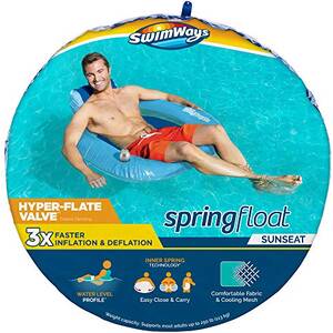 Swimways 6061863 Spring Float Sunseat  Blue