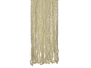 Bulk KA827 4 Pack Gold Metallic Bead Necklaces