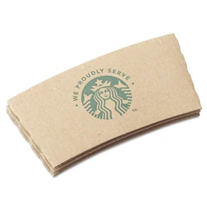 Starbucks SBK 12420977 Starbucks Cup Sleeve - 1380  Carton - Brown, Kr