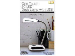 Bulk HC488 One Touch 20 Led Desk Lamp With Usb