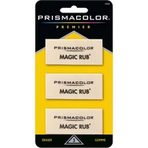 Newell SAN 70503 Prismacolor Magic Rub Eraser - White - Vinyl - 3  Pac