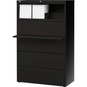 Lorell LLR 60550 Telescoping Suspension Lateral Files - 5-drawer - 42 