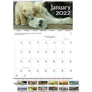 House HOD 3732 Earthscapes Wildlife Monthly Wall Calendar - Julian Dat