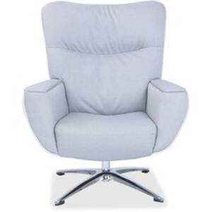 Lorell LLR 48160 Argyle Lounge Chair - Gray Fabric Seat - Gray Fabric 