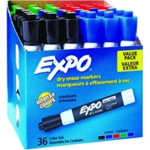 Newell SAN 1921061 Expo Low-odor Dry Erase Chisel Tip Markers - Chisel