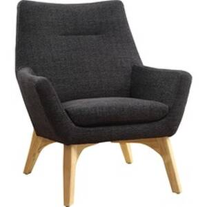 Lorell LLR 68958 Quintessence Collection Upholstered Chair - Black Sea
