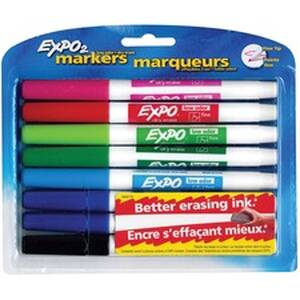 Newell SAN 86601 Expo Low-odor Dry-erase Fine Tip Markers - Fine Marke