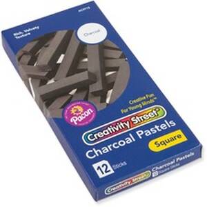 Pacon PAC 9715 Creativity Street Charcoal Square Artist Pastels - 2.5 