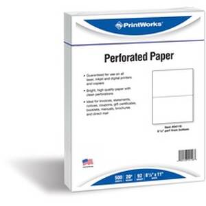 Paris PRB 04116 Printworks Professional Pre-perforated Paper For State