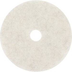 3m MMM 18213 Natural Blend 3300 White Floor Pad - 5carton - Round X 24