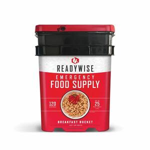 Readywise 01-121 120 Serving Breakfast Only Grab And Go Bucket