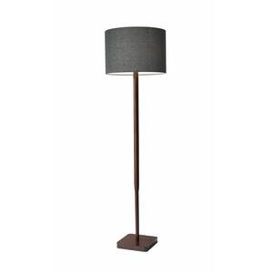 Homeroots.co 372676 Walnut Wood Finish Floor Lamp With Simple Cabin St