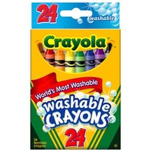 Crayola CYO 526924 Washable Crayons - Assorted - 24  Box