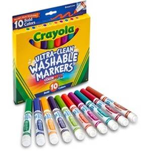 Crayola CYO 587853 Tropical Colors Pack Washable Markers - Broad Marke