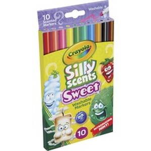 Crayola 58-5071 Silly Scents Slim Scented Washable Markers - Fine Mark