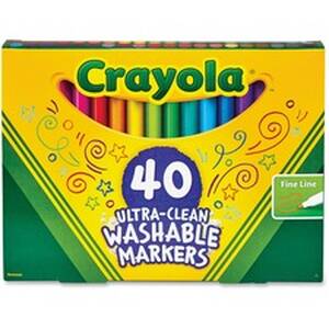 Crayola CYO 587861 40 Ultra-clean Fine Line Washable Markers - Assorte