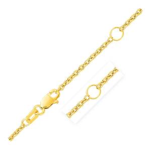 Unbranded 74082-18 Double Extendable Cable Chain In 14k Yellow Gold (1