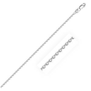 Unbranded 69062-24 Sterling Silver Rhodium Plated Cable Chain 1.4mm Si