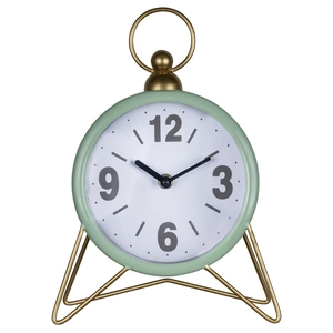 Homeroots.co 380894 Green Golden Triangle Desk Clock